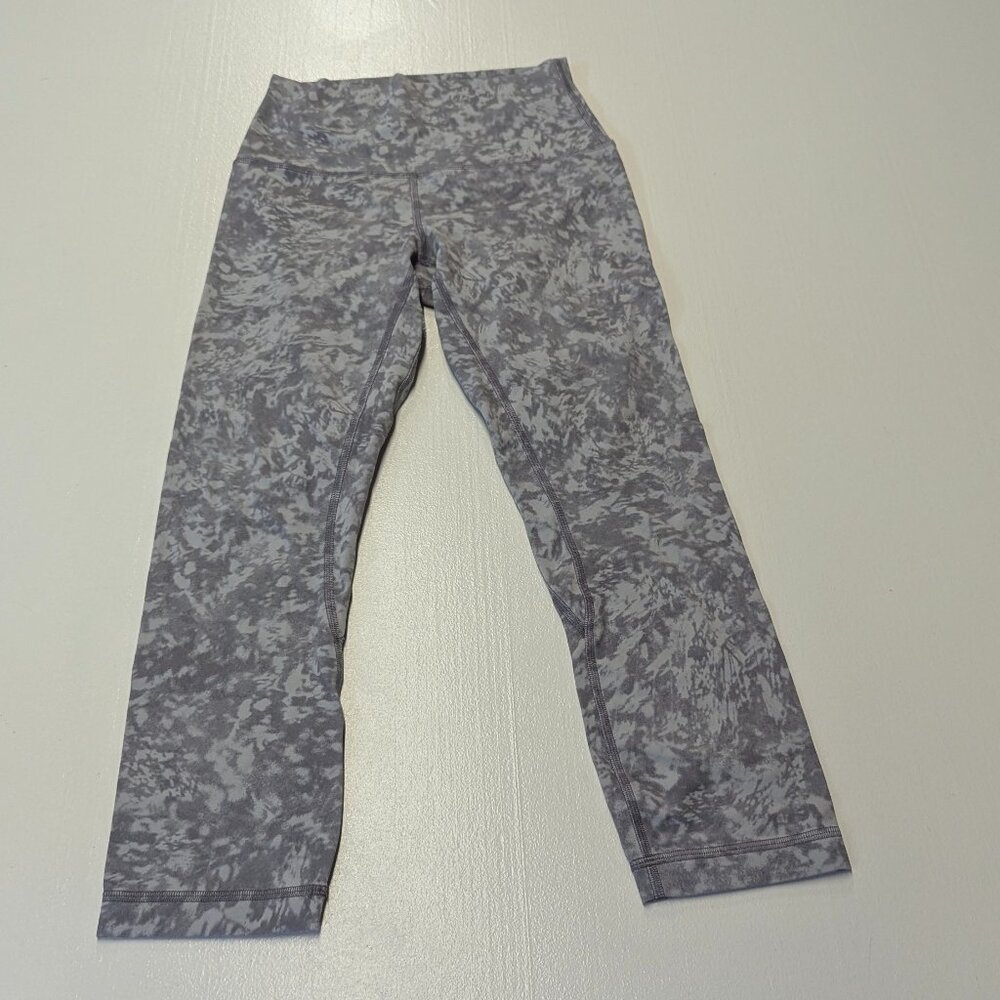 Lululemon Align Crop *21" Summer Shade Ice Grey Multi Size 4